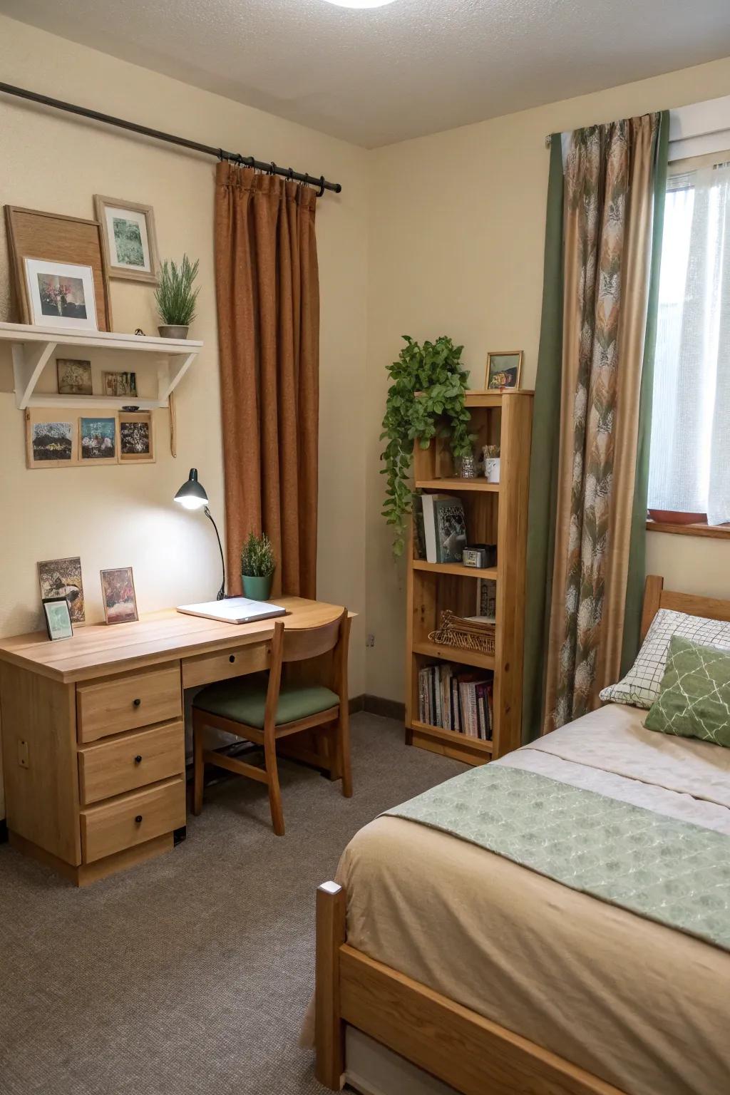 Neutral tones for a soothing atmosphere