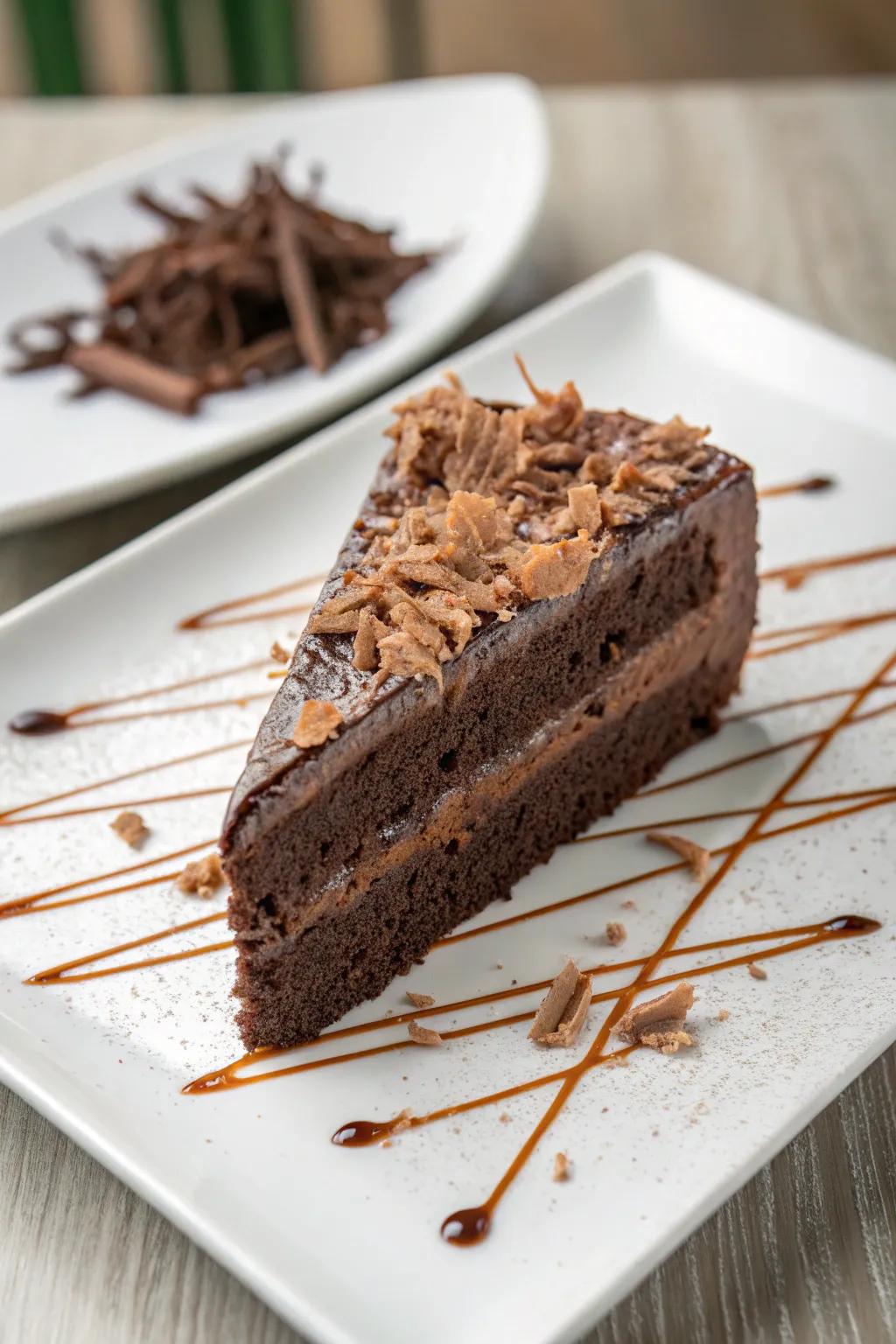 Chocolate shavings add a touch of elegance to your dessert.