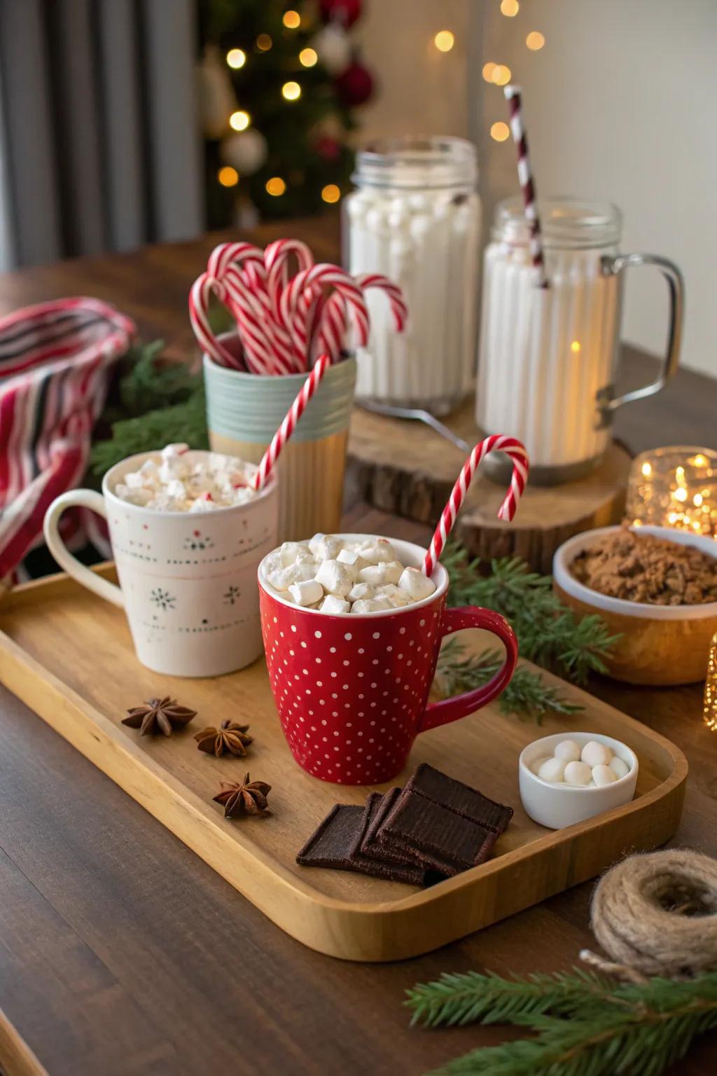 Warm up your holidays with a festive hot cocoa station.