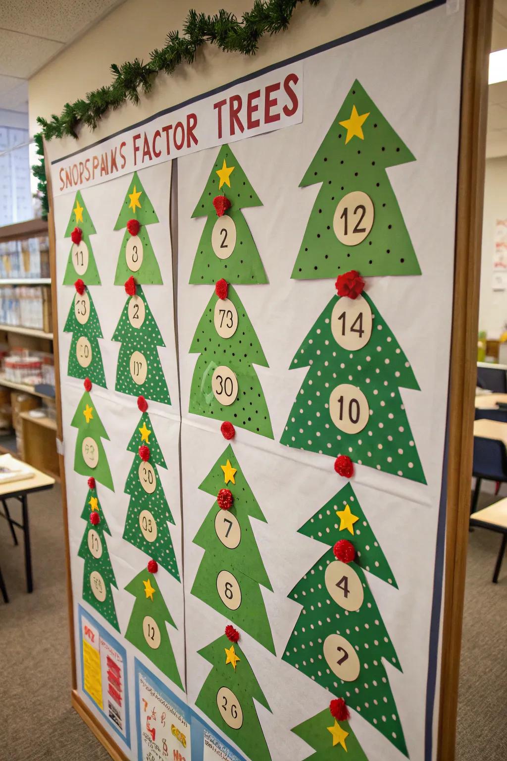 Factor trees add a mathematical twist to Christmas decorations.