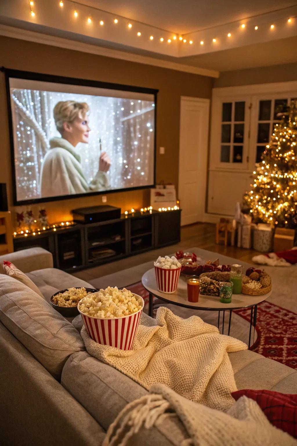 Enjoy nostalgic moments with a Christmas Movie Marathon.