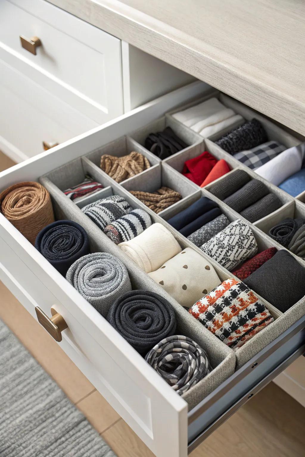 Drawer dividers take the chaos out of small items.