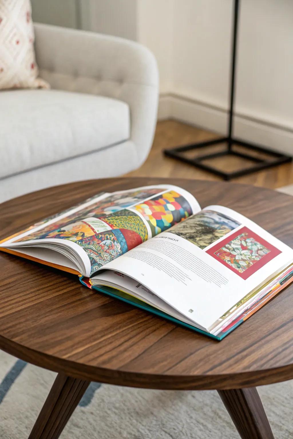 An open book adds an interactive element to your decor.