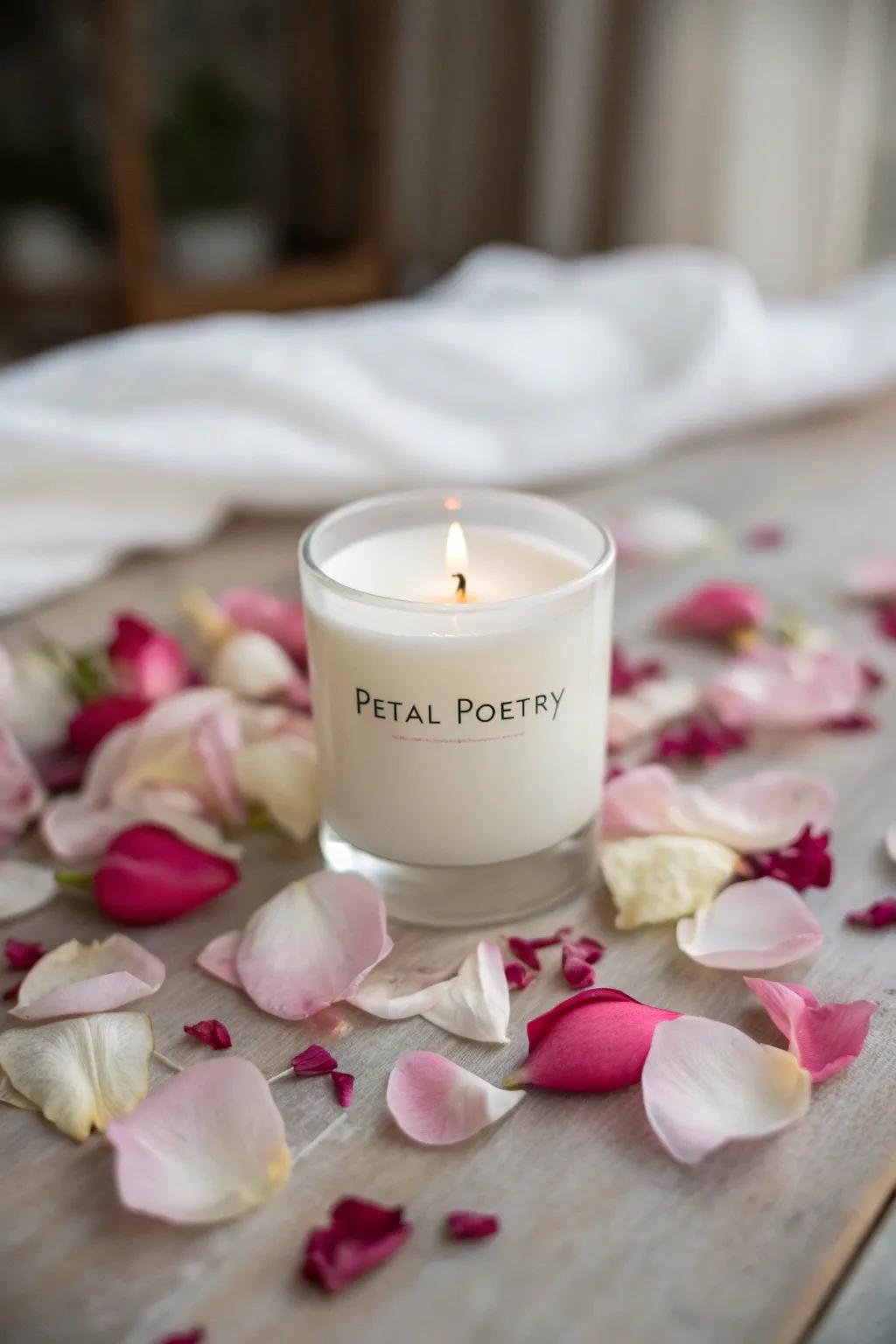 Petal Poetry Candle with a Floral Touch