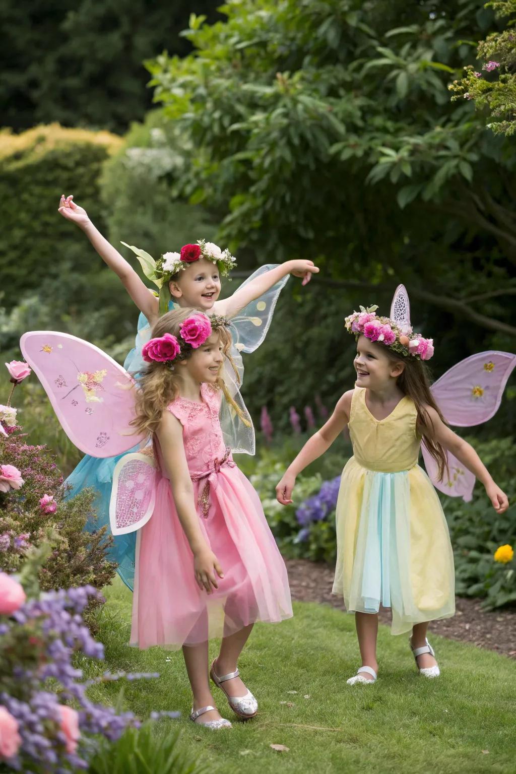 Little guests in enchanting fairy costumes.