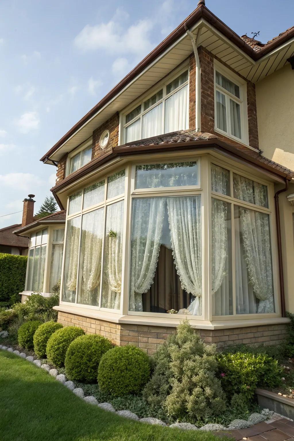 A bay window adds charm and light to your home.