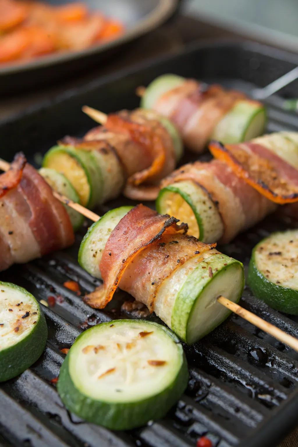 Stuffed and wrapped goodies offer a delightful twist to grilling.