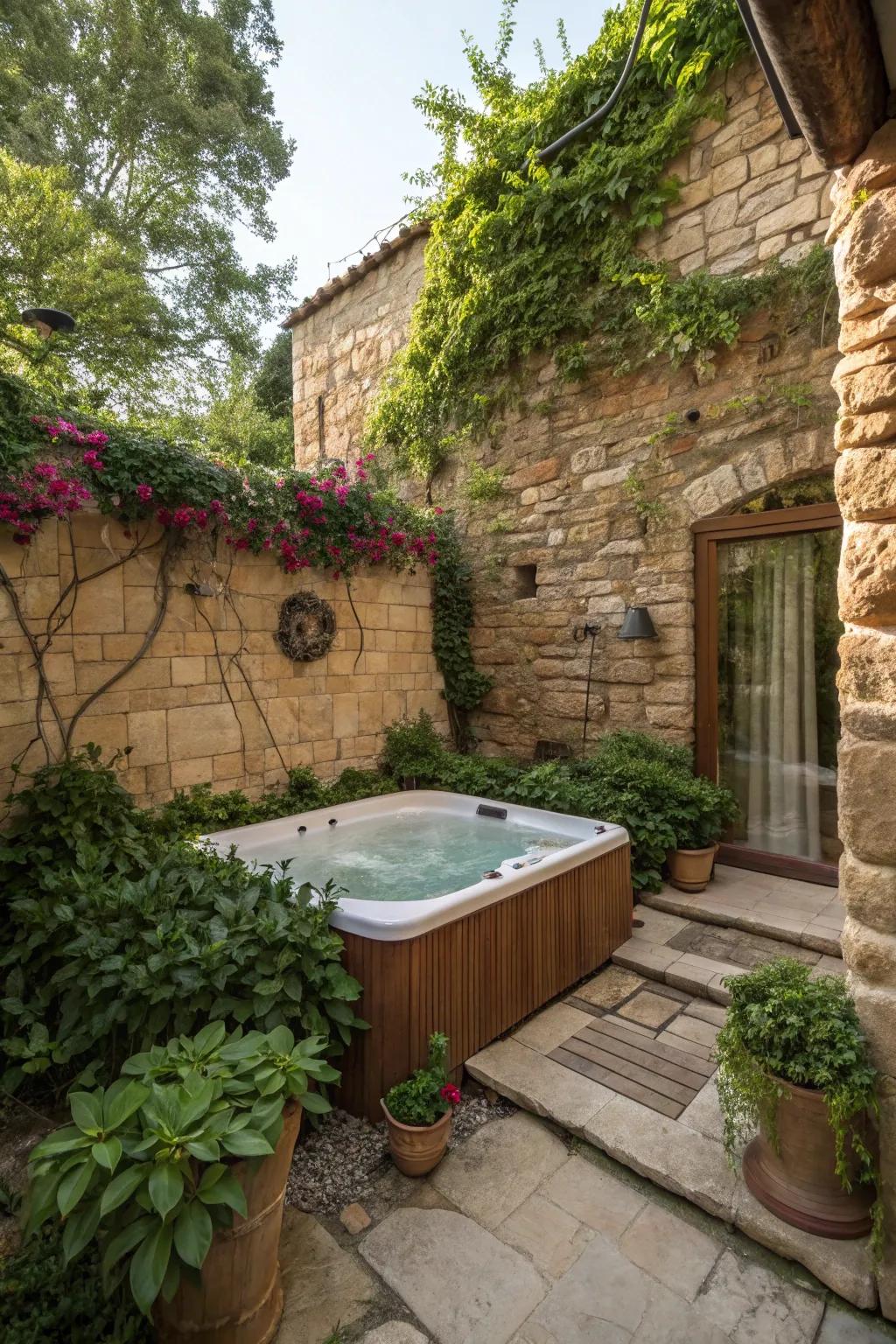 Stone walls offer durability and blend beautifully with nature.