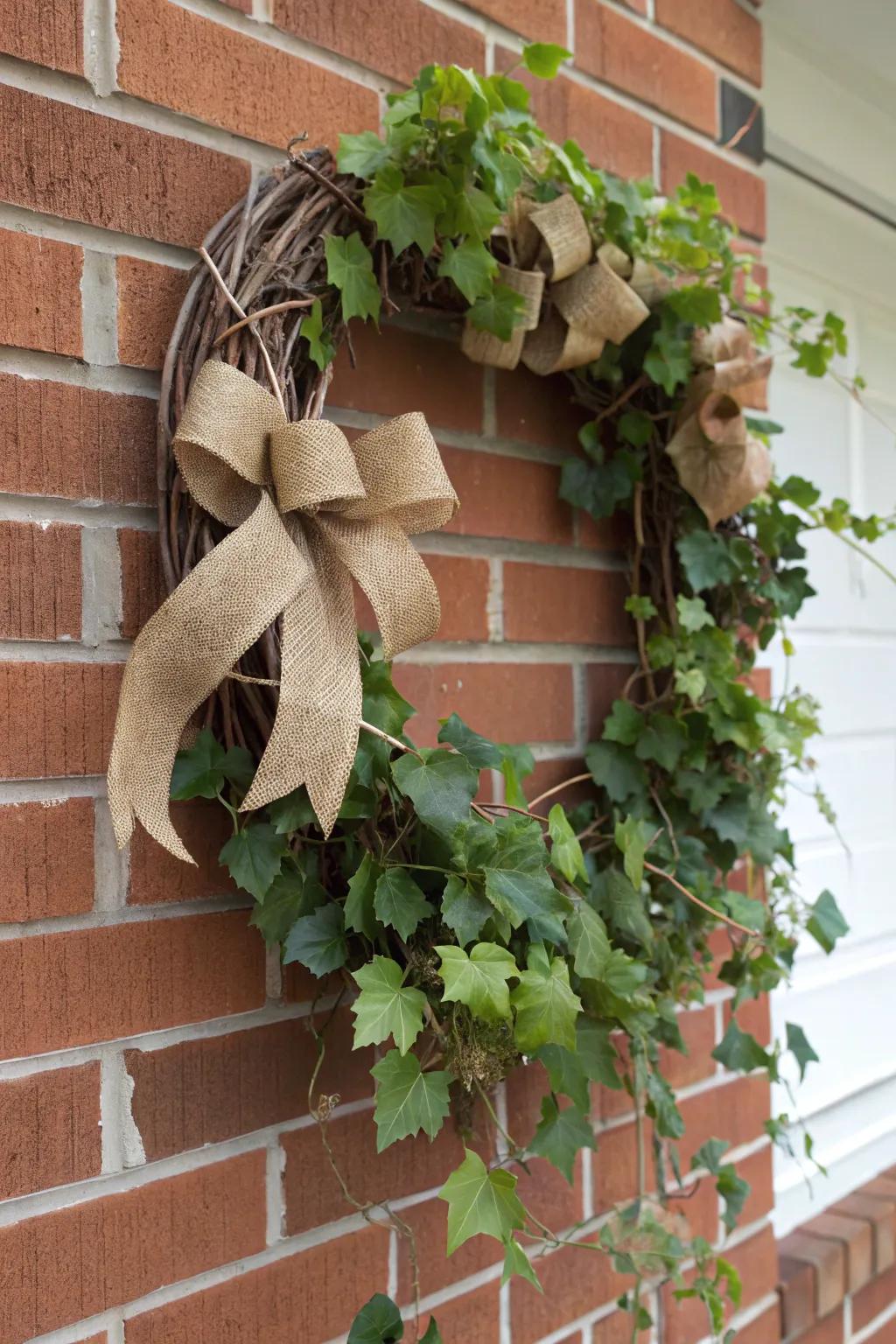 A rustic wreath that adds warmth to any space.