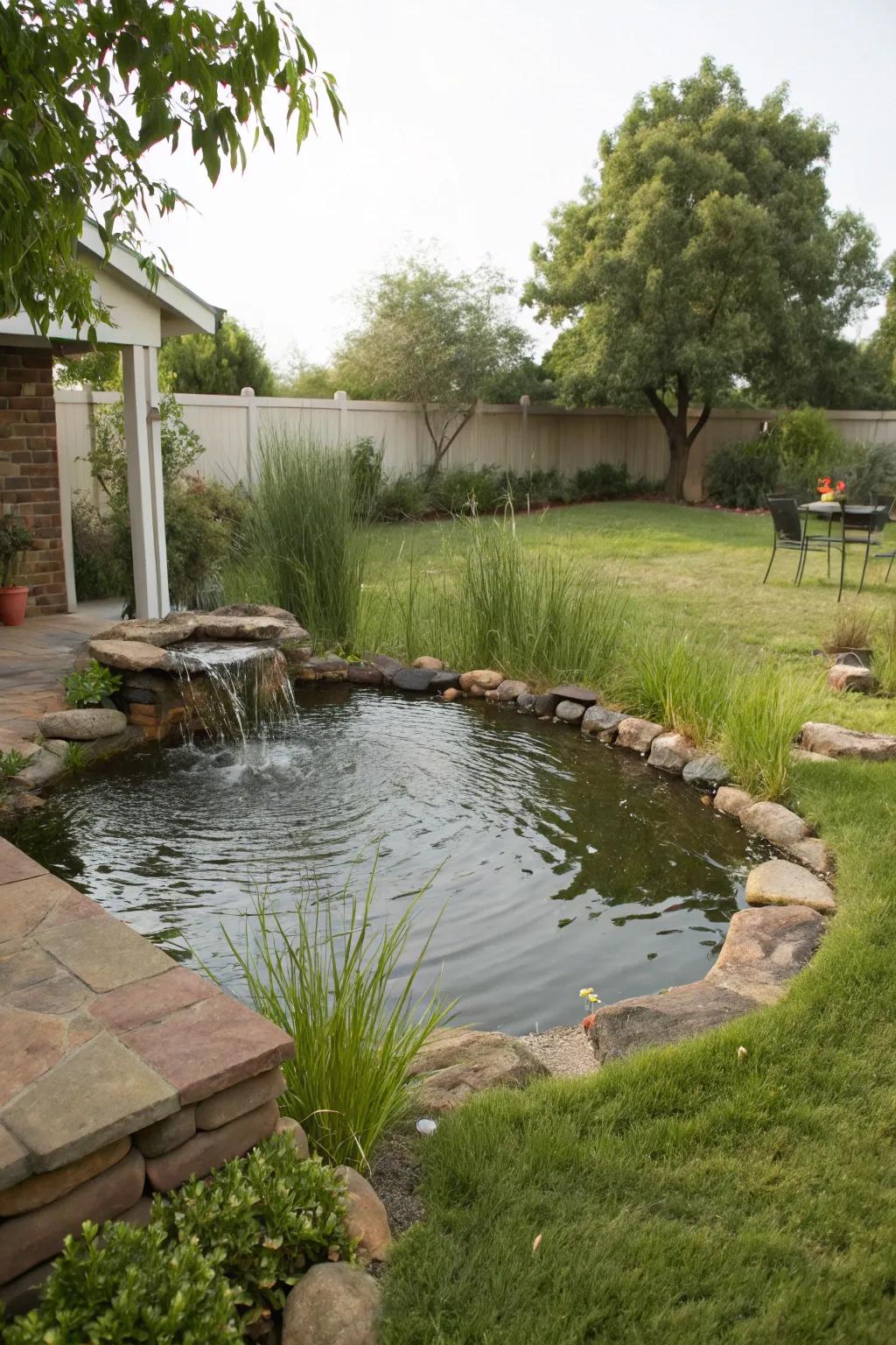 Water features add tranquility and a soothing ambiance to your backyard.