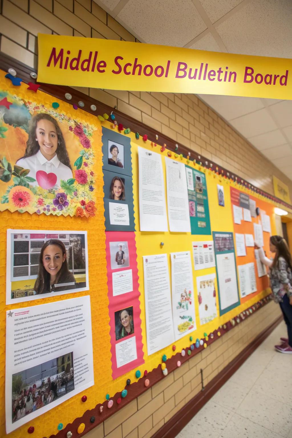 A Who's Who? bulletin board that highlights student individuality