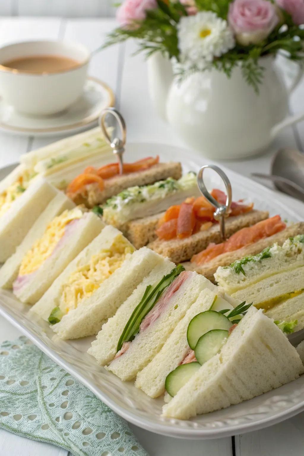 Finger sandwiches add a classic touch to your tea menu.