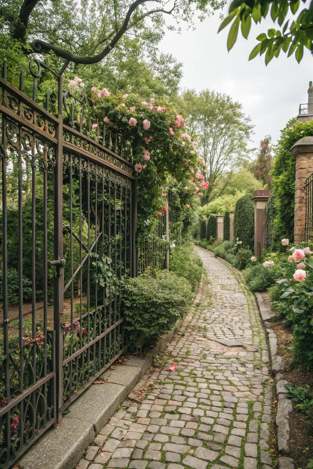 Timeless charm with classic iron bars for your garden.