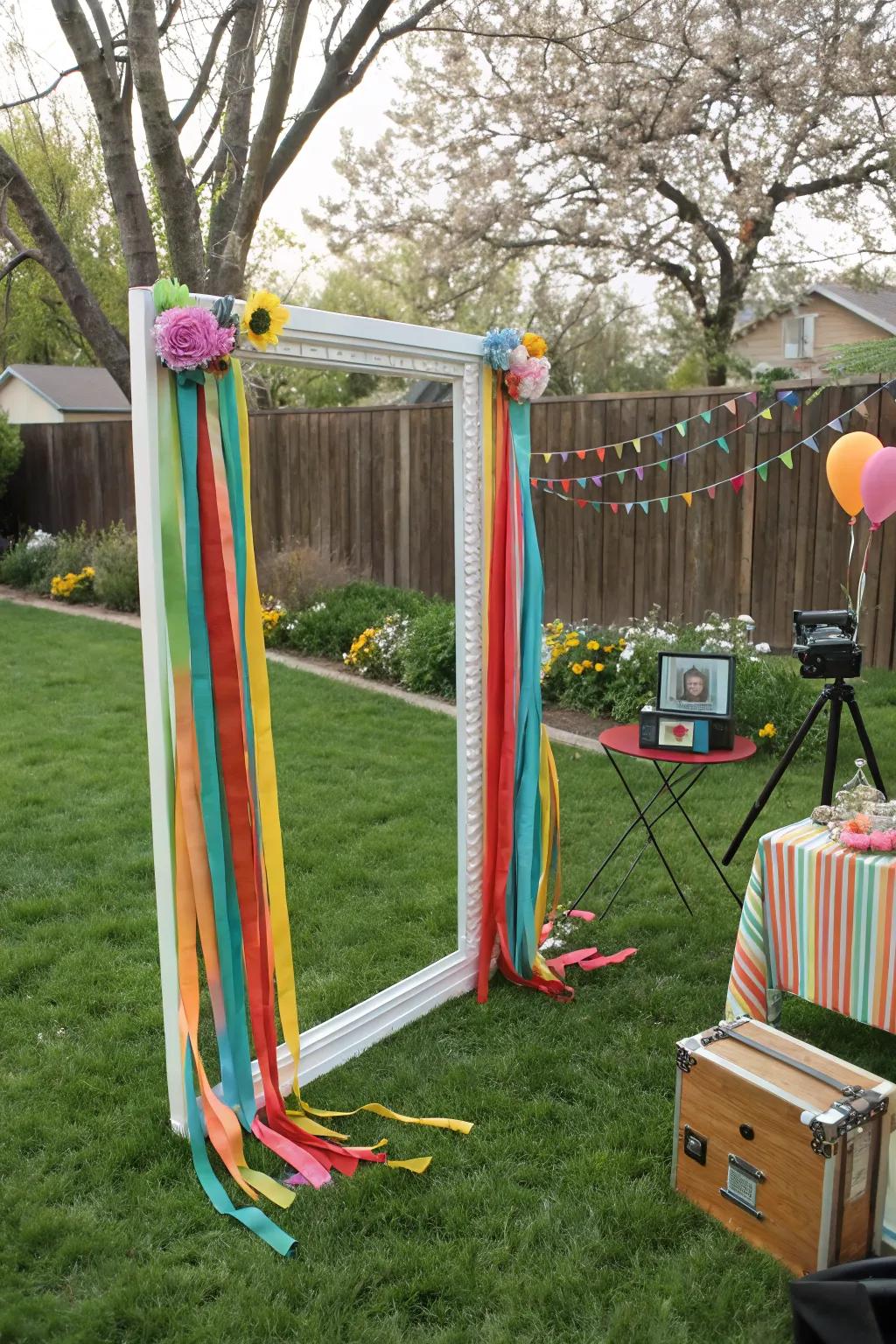 Create a personal photo booth for capturing joyful memories.