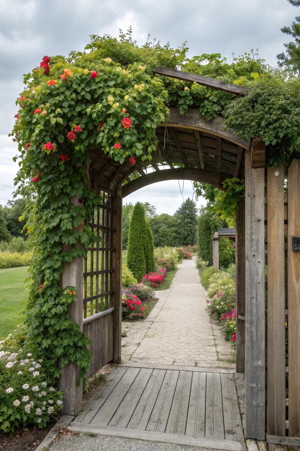 Invite curiosity with a secret garden entrance.