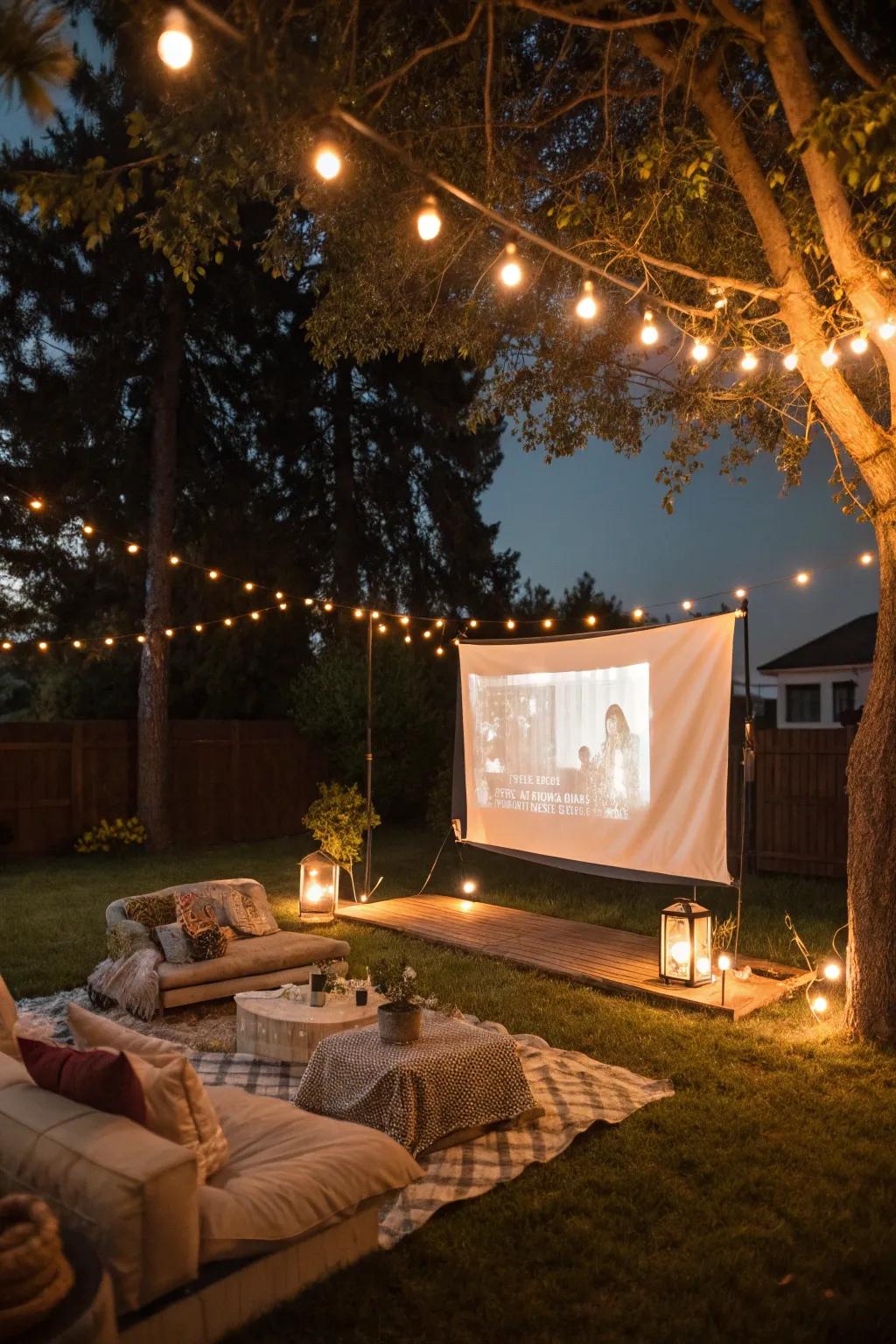 Experience cinema magic with an outdoor movie night.