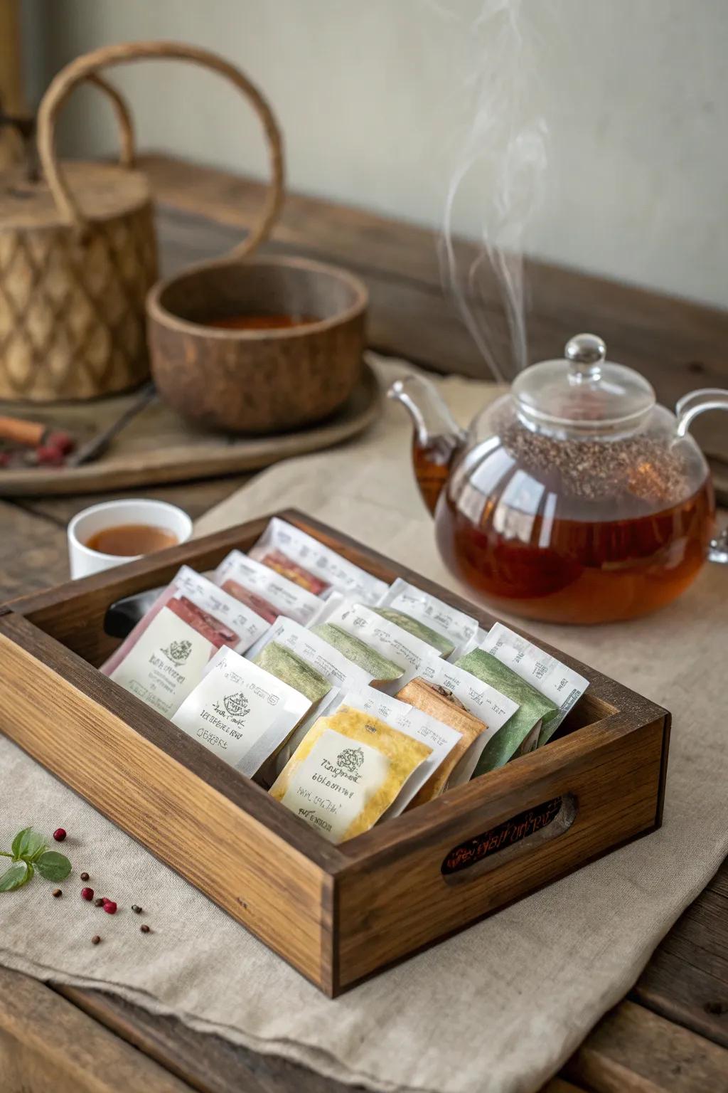 Savor the calming effects of a variety of herbal teas.