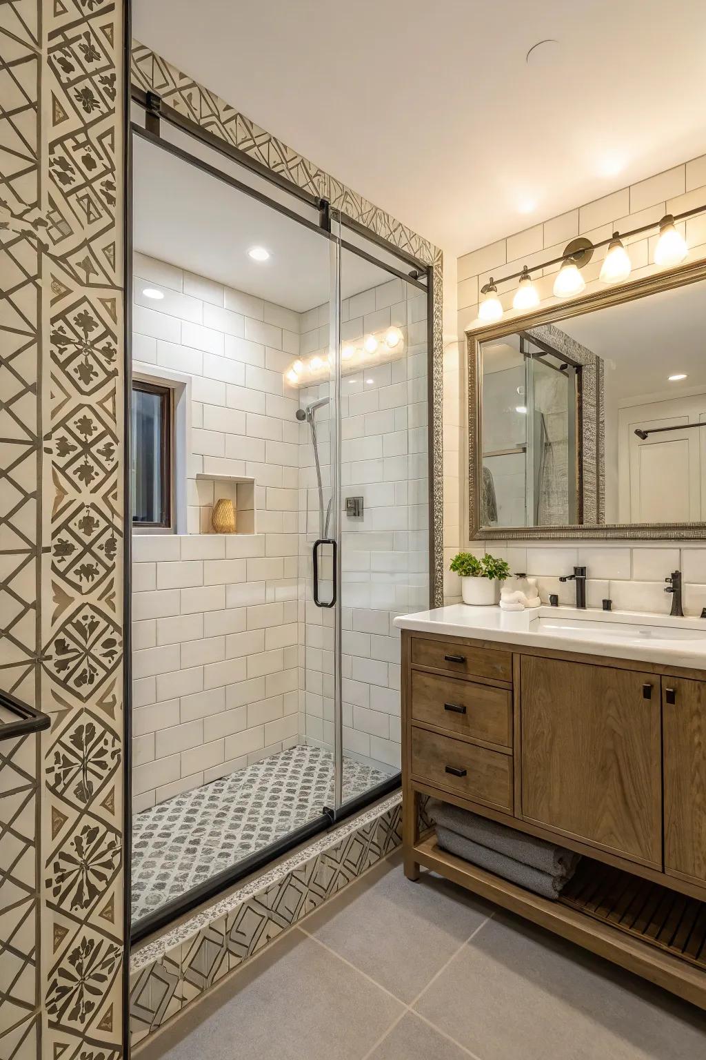 Metal trim brings a modern edge to any tiling project.