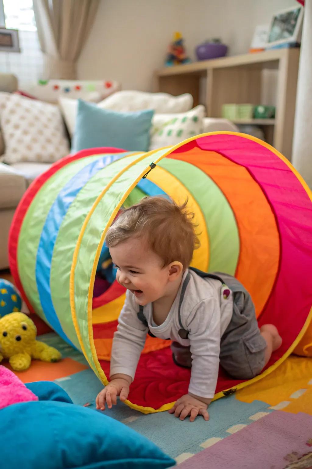 Create adventurous pathways with playful tunnels.