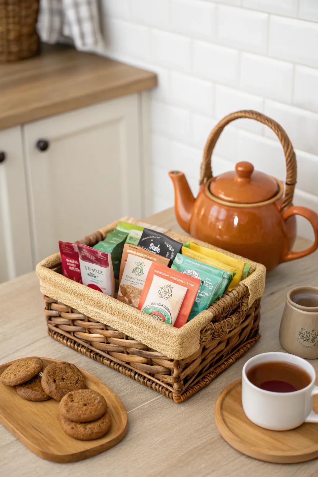 A delightful tea time treats basket.