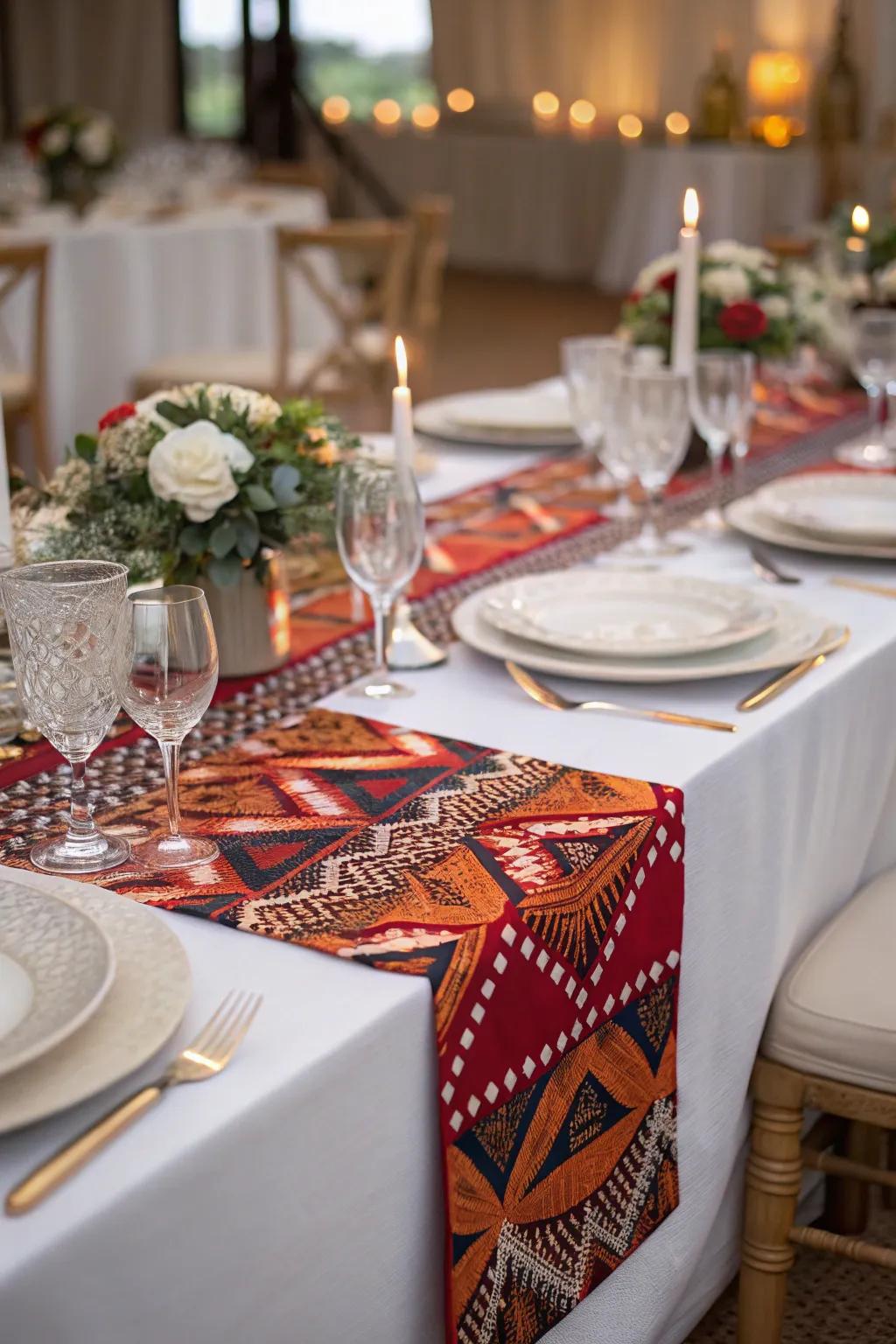 Chic table runners make a striking statement