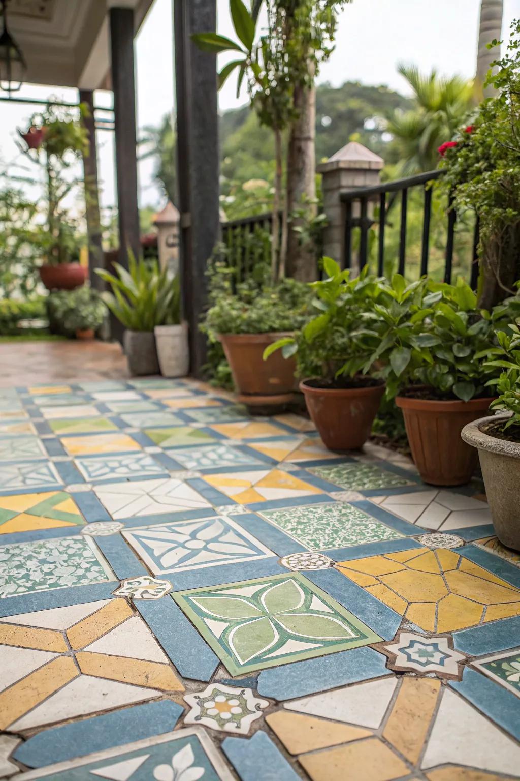 Interlocking tiles offer versatile design options for your patio.