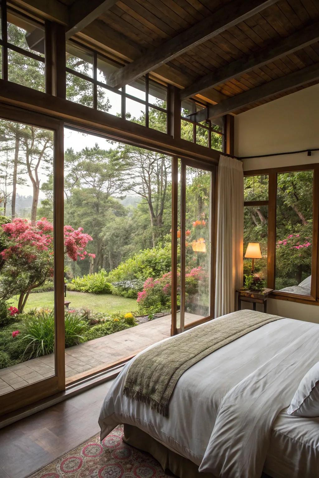 Open spaces invite nature into your sanctuary.