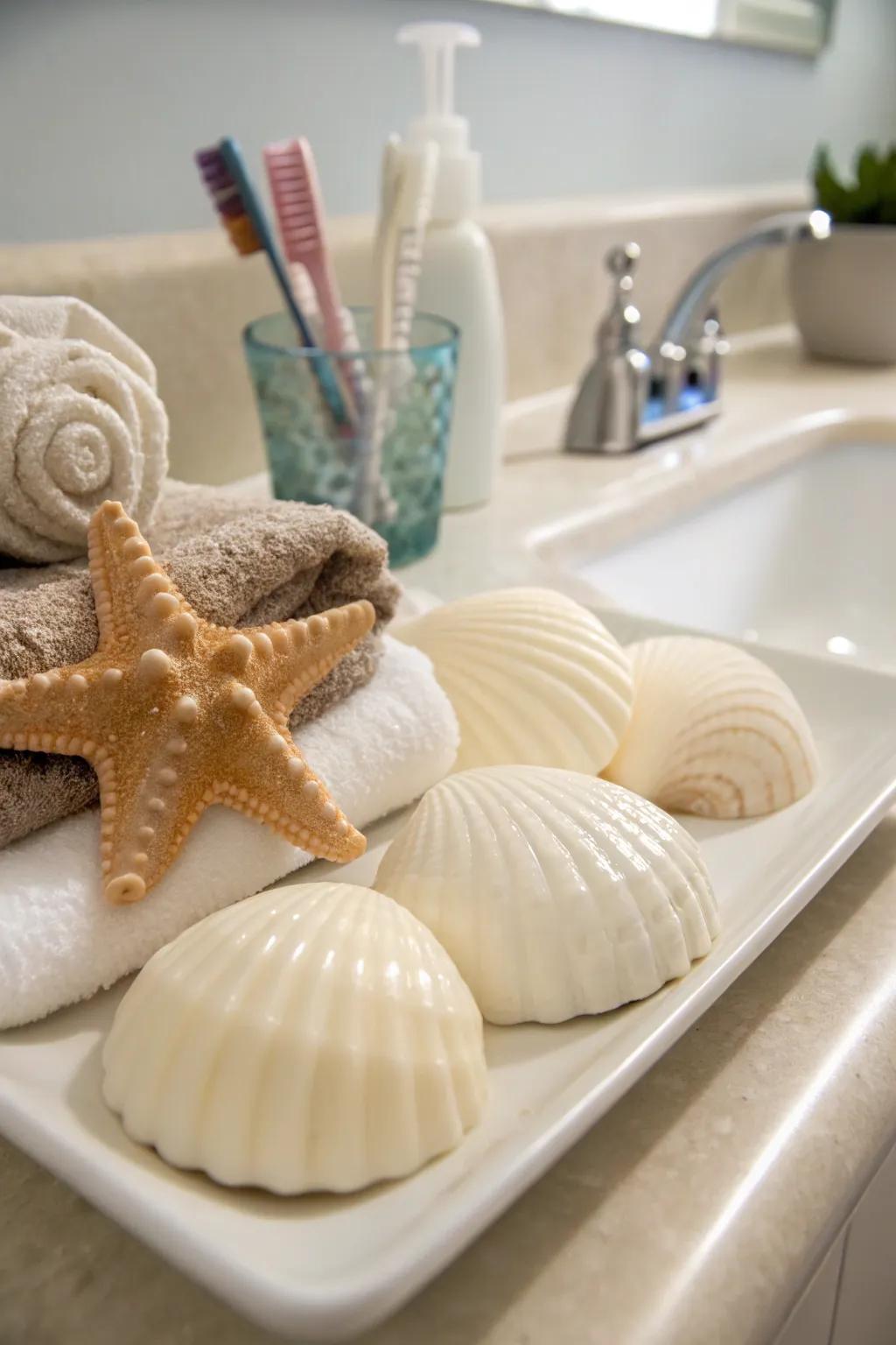 Beach-themed soaps make for delightful and aromatic favors.