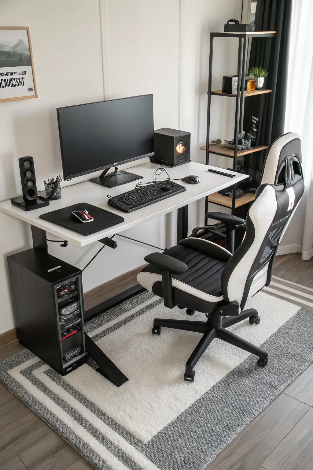 An organized desk setup that keeps distractions at bay.