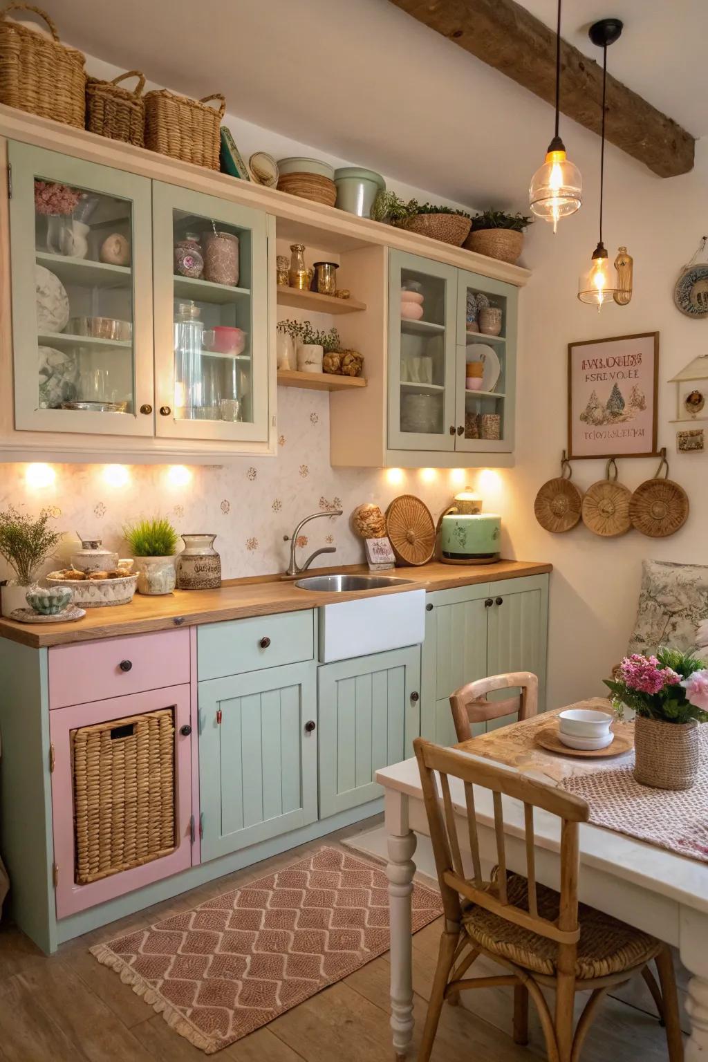 DIY elements add warmth and personality to this kitchen.