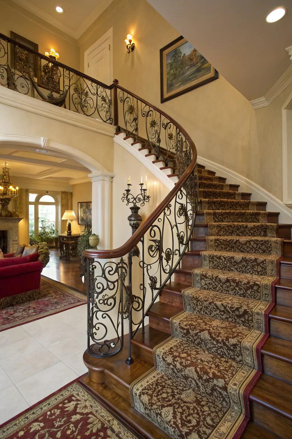 Railing designs that complement your carpet style.