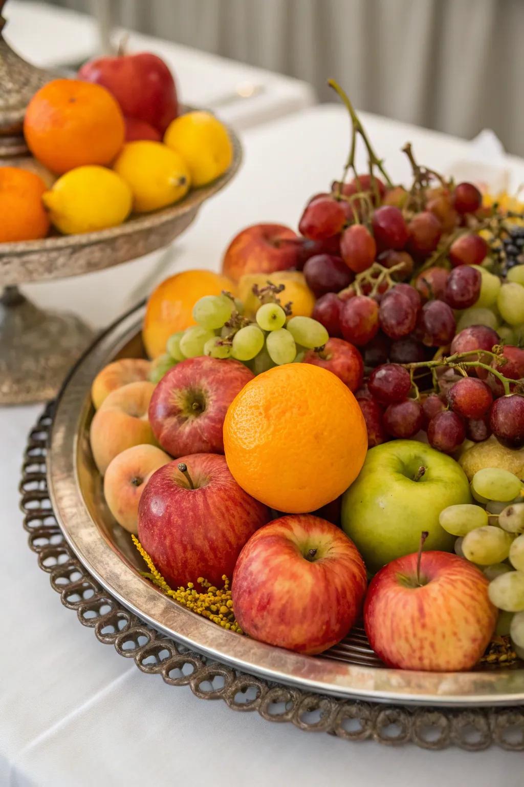 Celebrate the season with a colorful fruit centerpiece.
