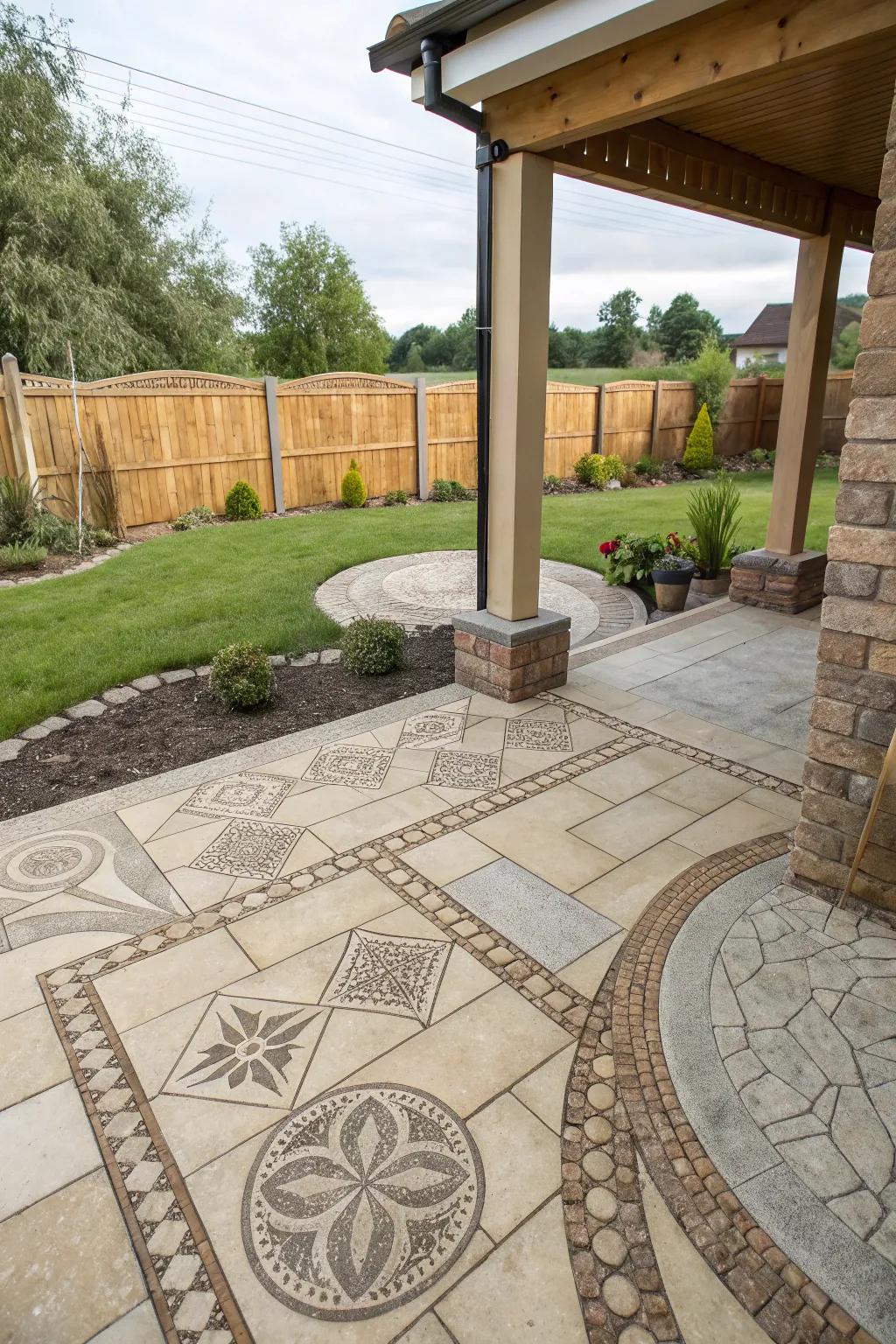 Enhance your patio with stylish and durable stone pavers.