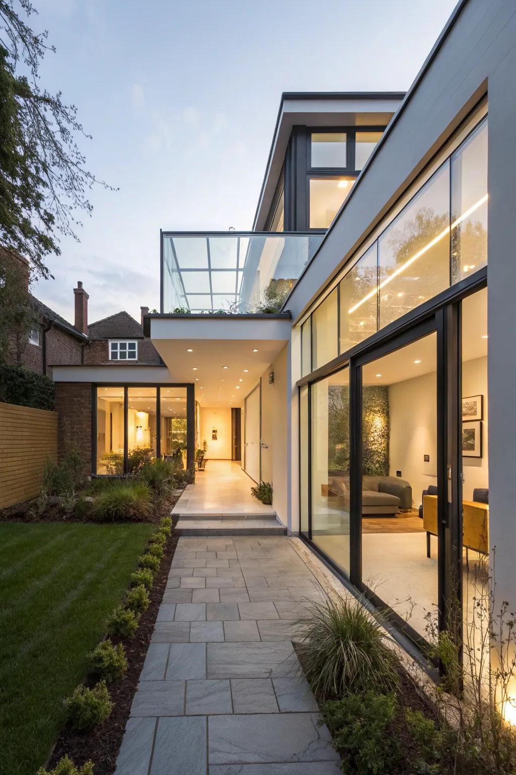 A creative lightwell enhancing natural light.