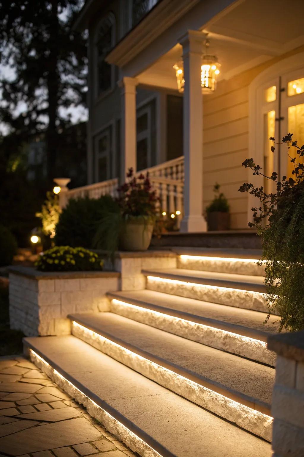 Illuminate your front steps for added safety and charm.