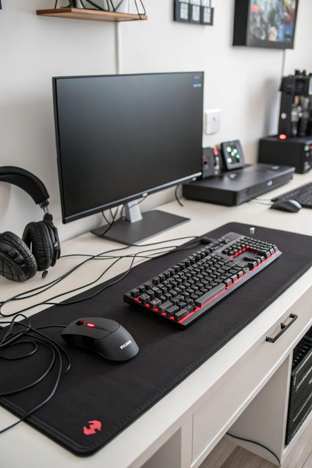 Effective cable management keeps your gaming setup neat and tidy.