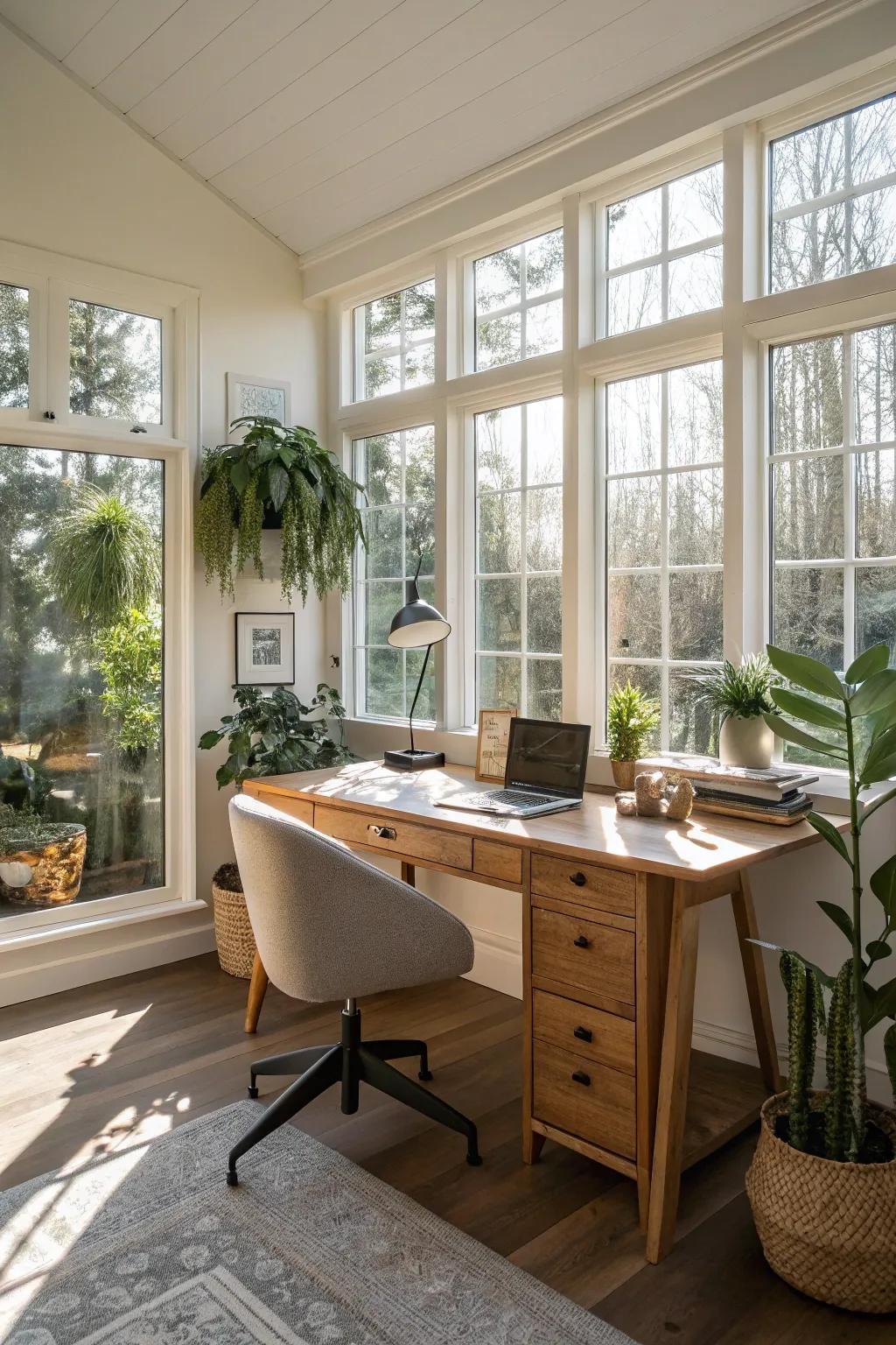 Natural light can transform your workspace, enhancing both mood and functionality.