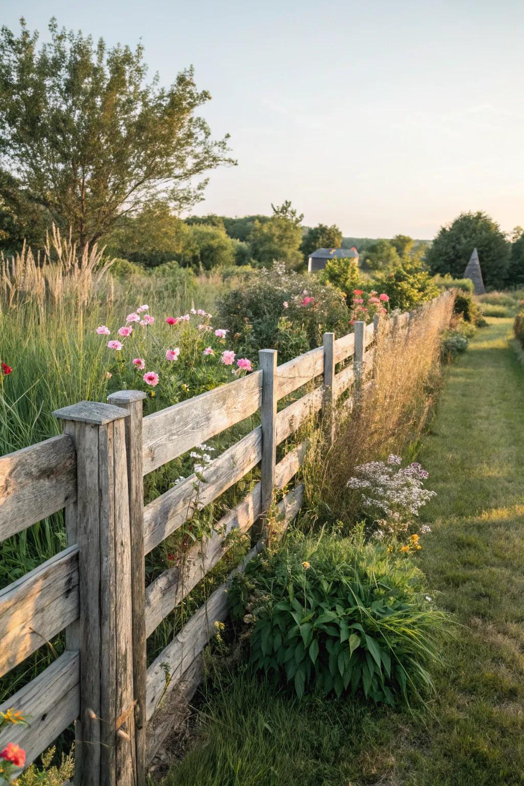 DIY charm with rustic pallet wood fencing.