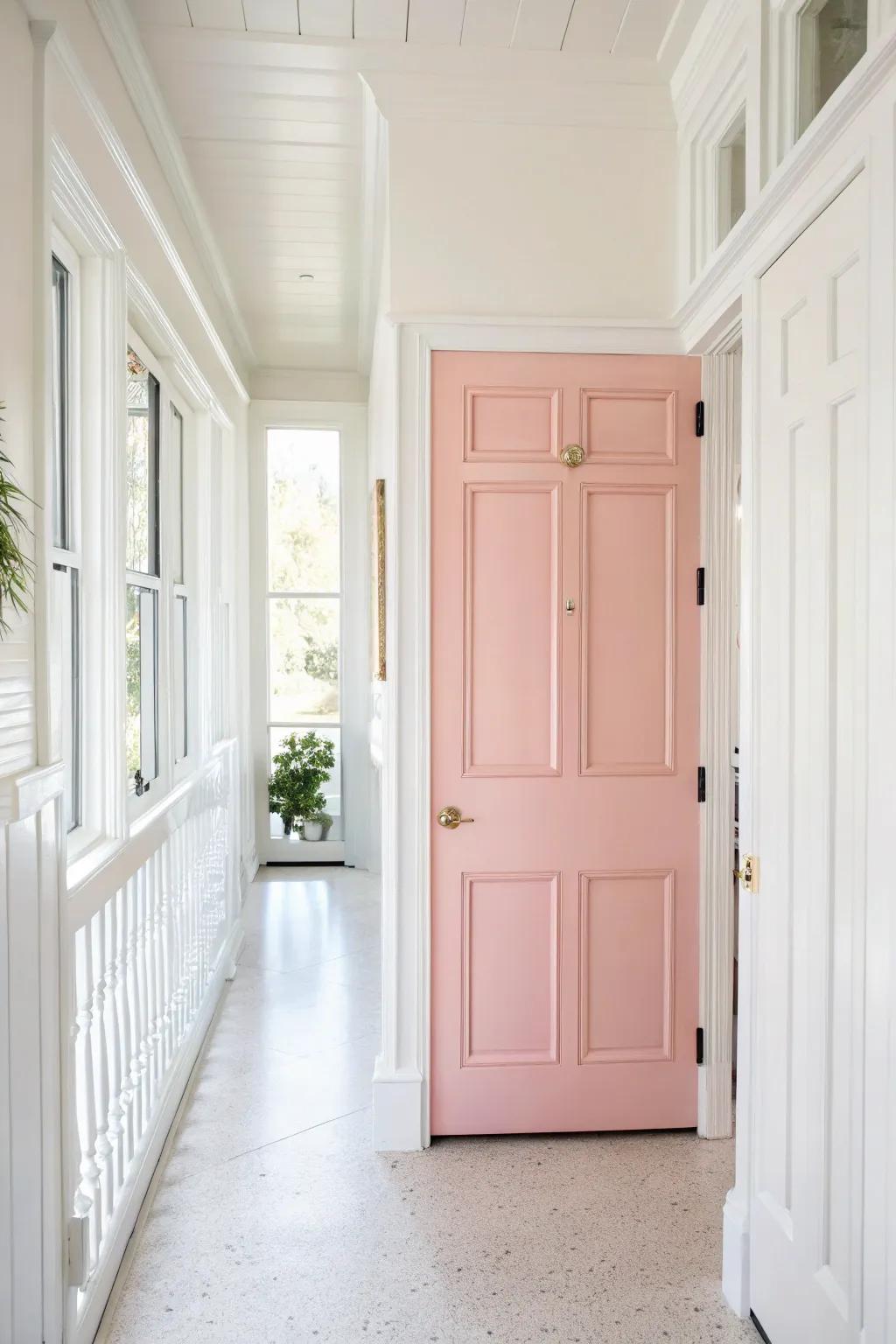 Pastel doors that bring a soft, whimsical touch.