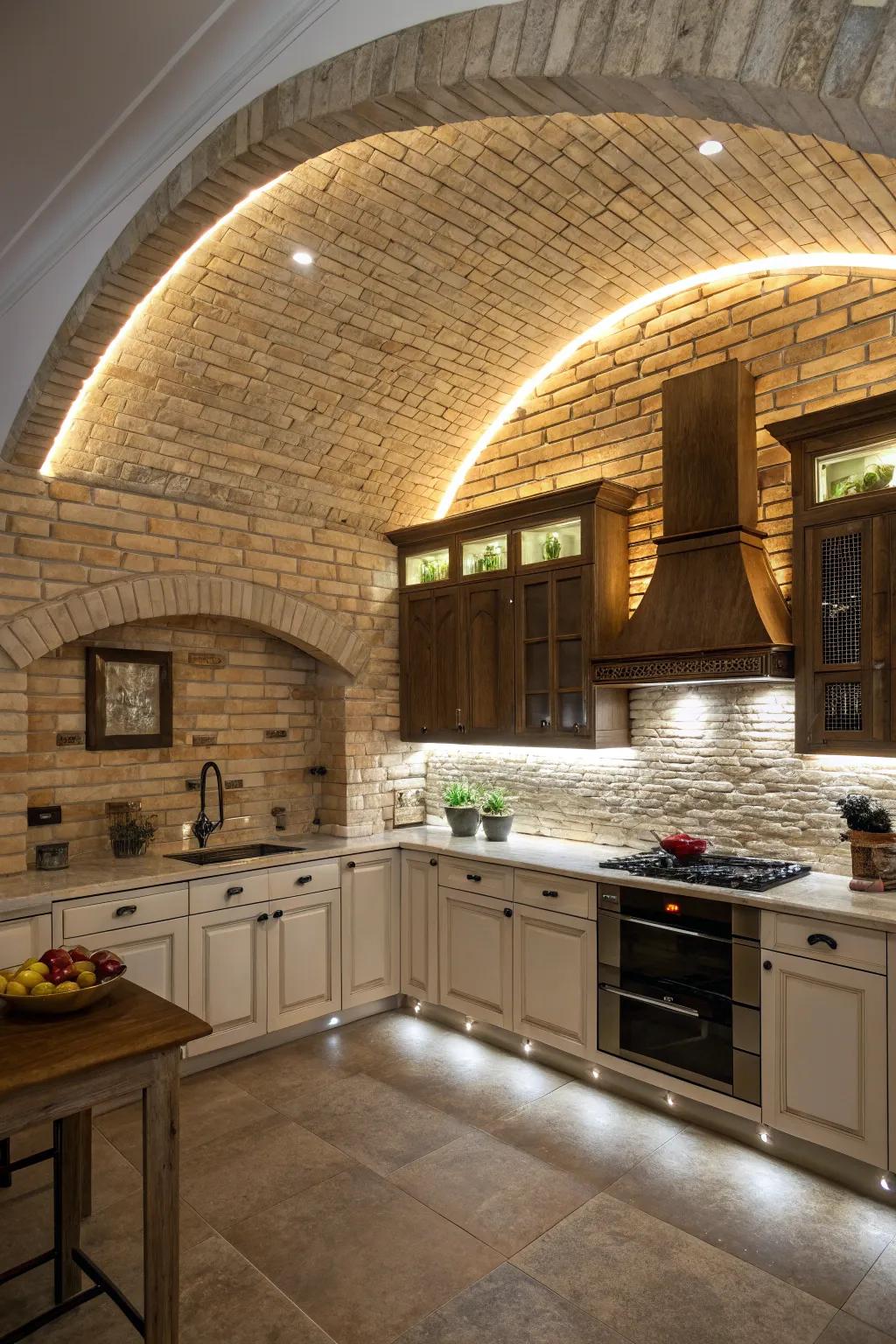 Accent your kitchen's architecture with strategic lighting.