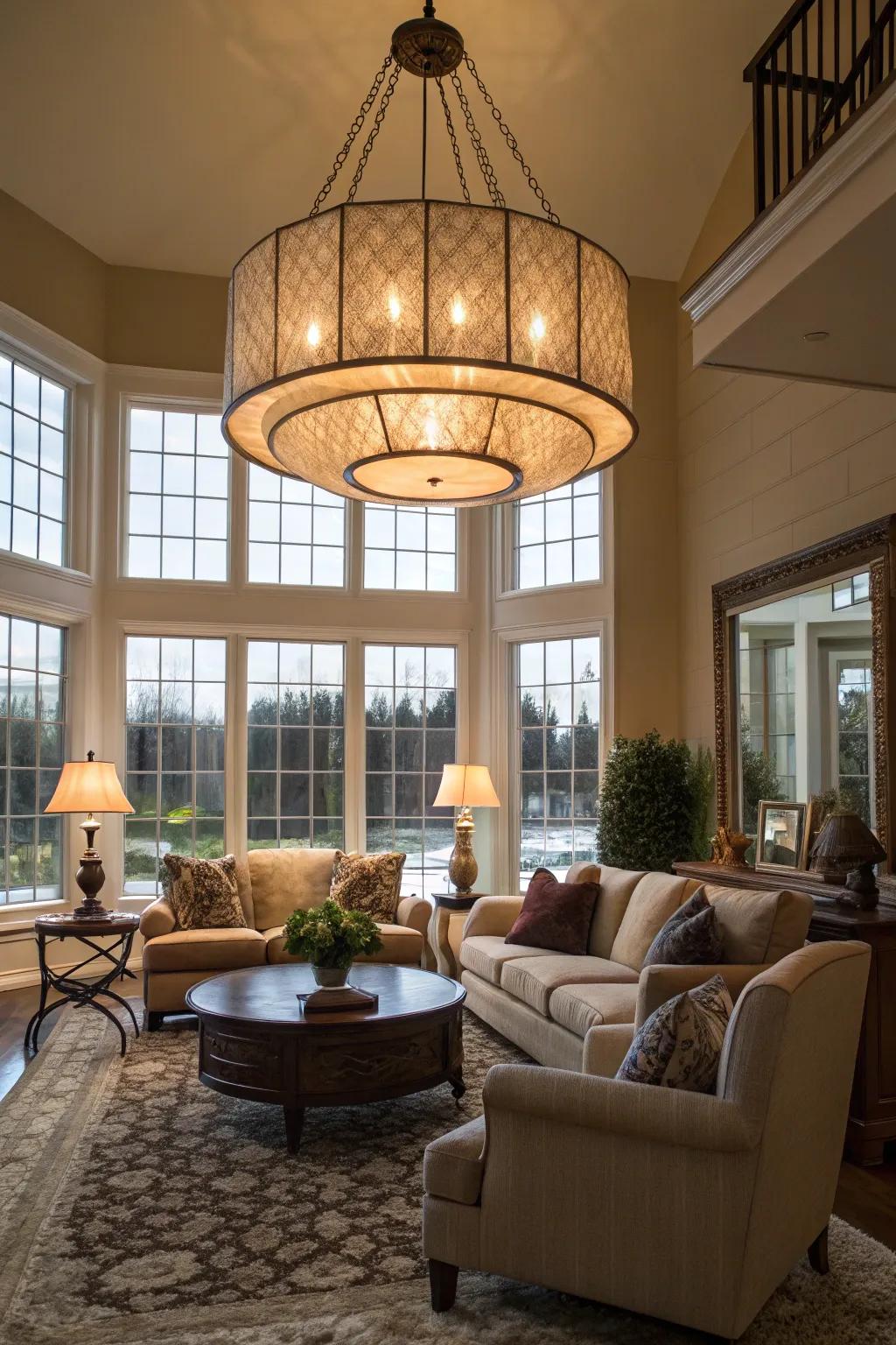 Oversized pendants make bold statement pieces.