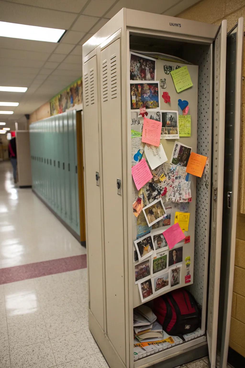 Keep memories and reminders close with magnets and a bulletin board.