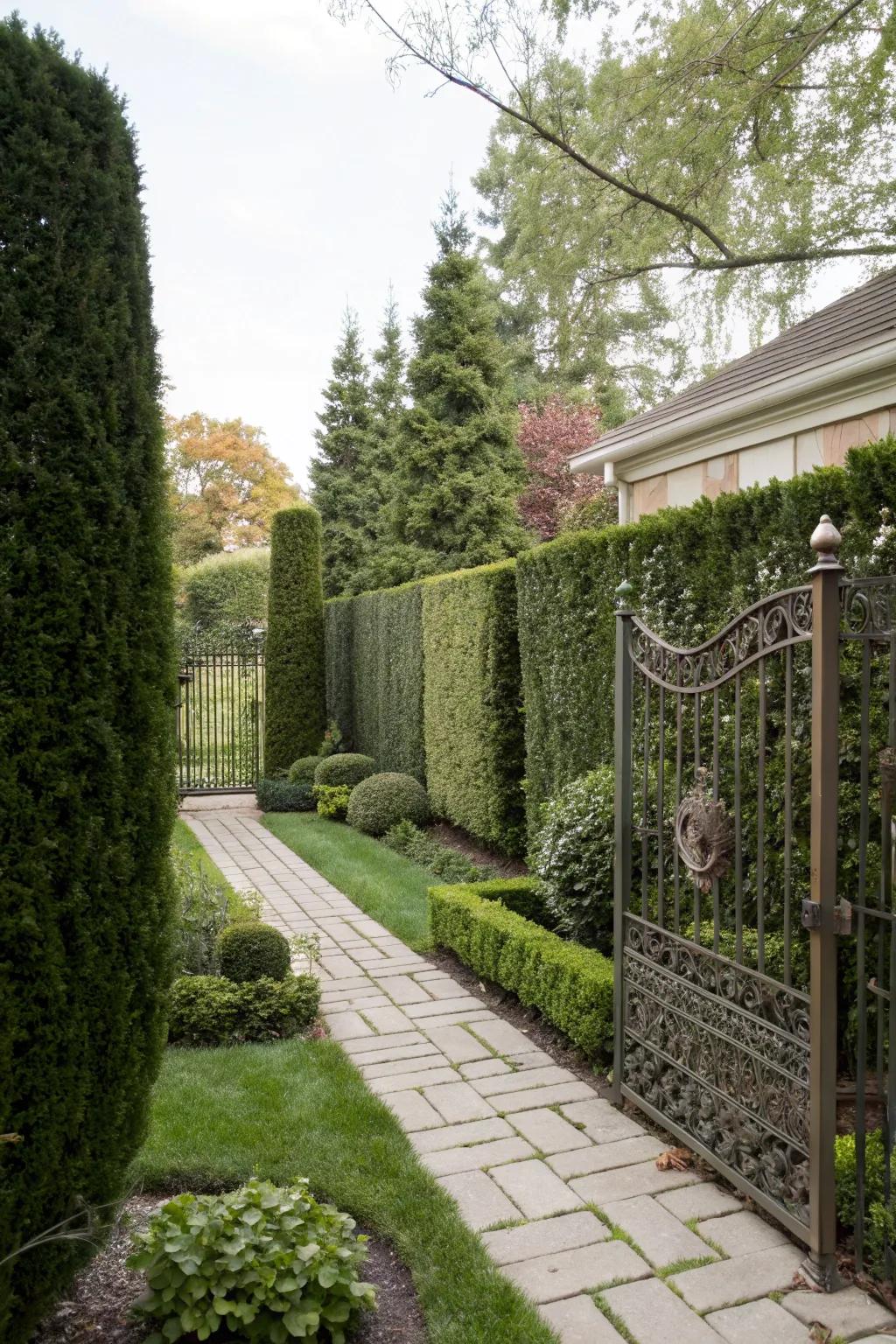 Privacy elements make your backyard feel like a secluded retreat.