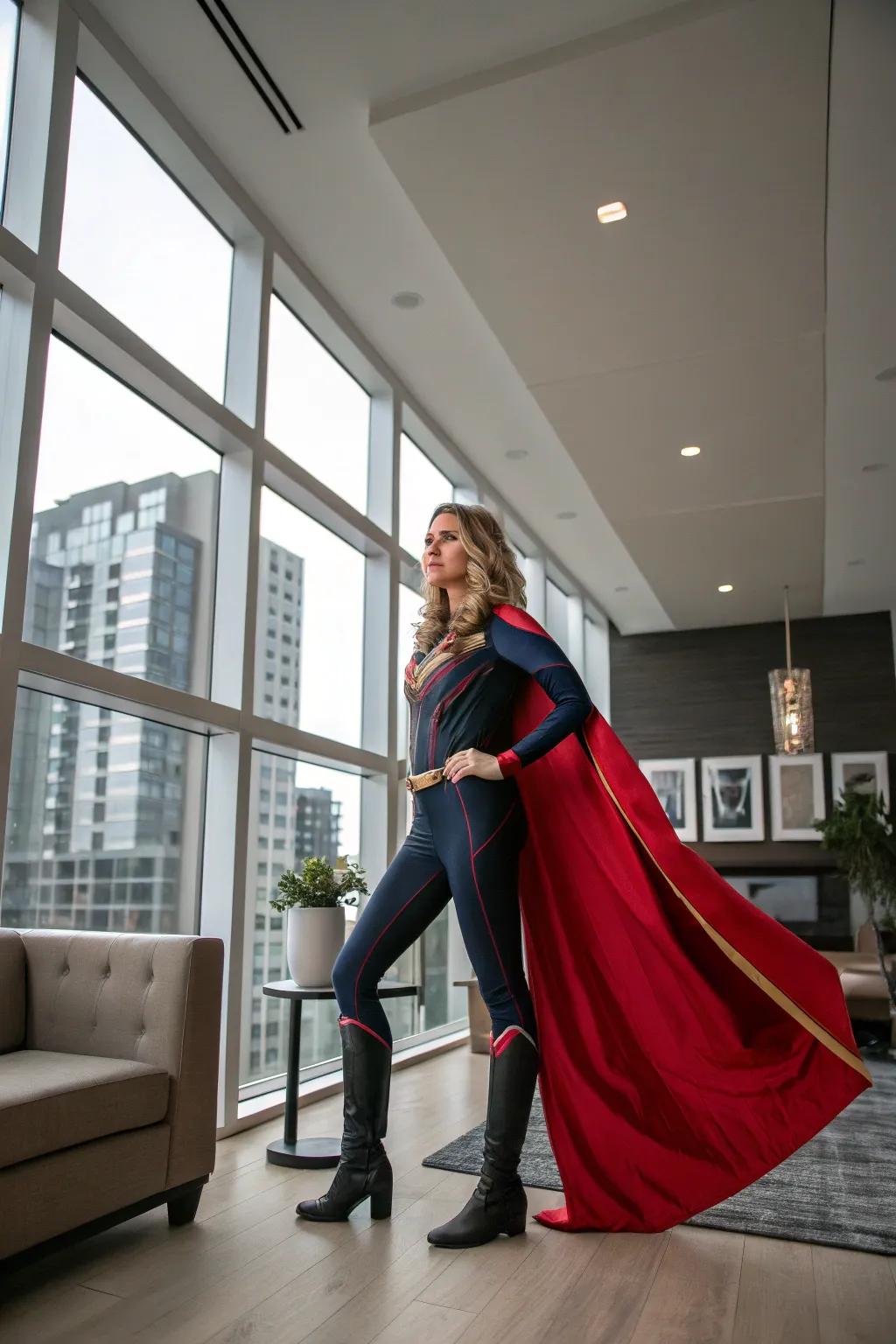 A sleek and stylish take on a superhero costume.