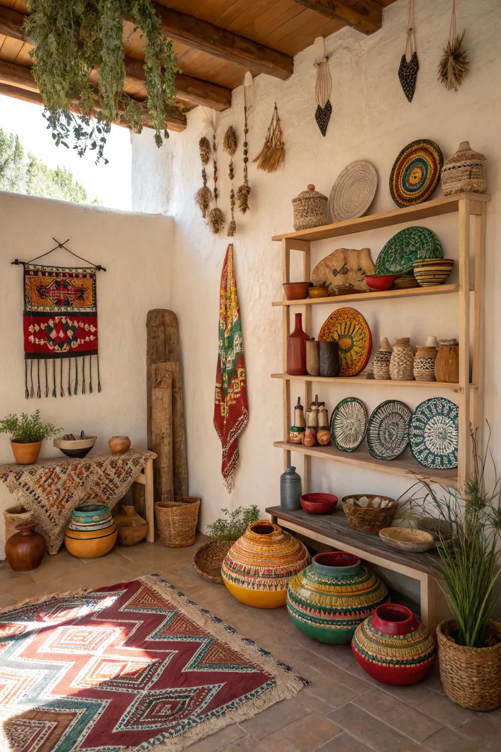 Cultural accents add layers of personality to your decor.