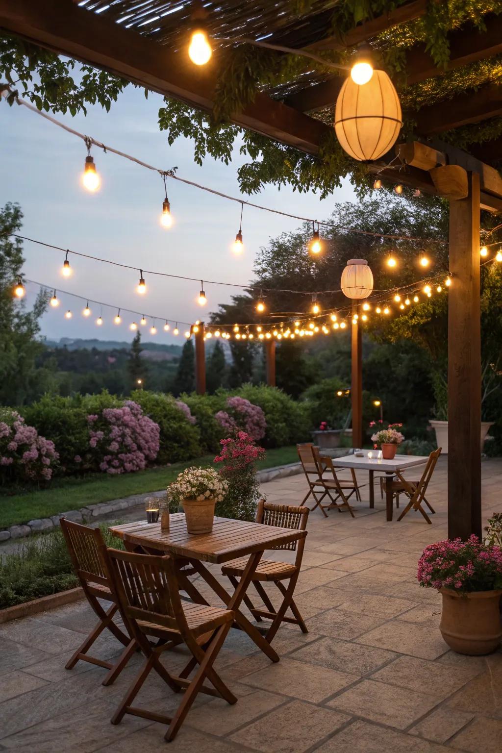 Lighting transforms your outdoor area into a magical retreat.