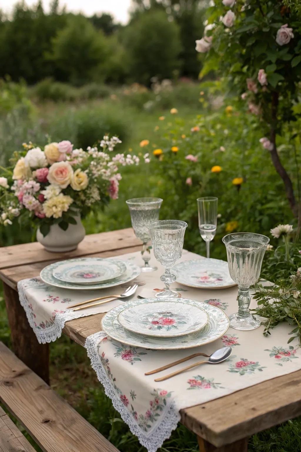 Themed tableware adds a touch of sophistication to your picnic.