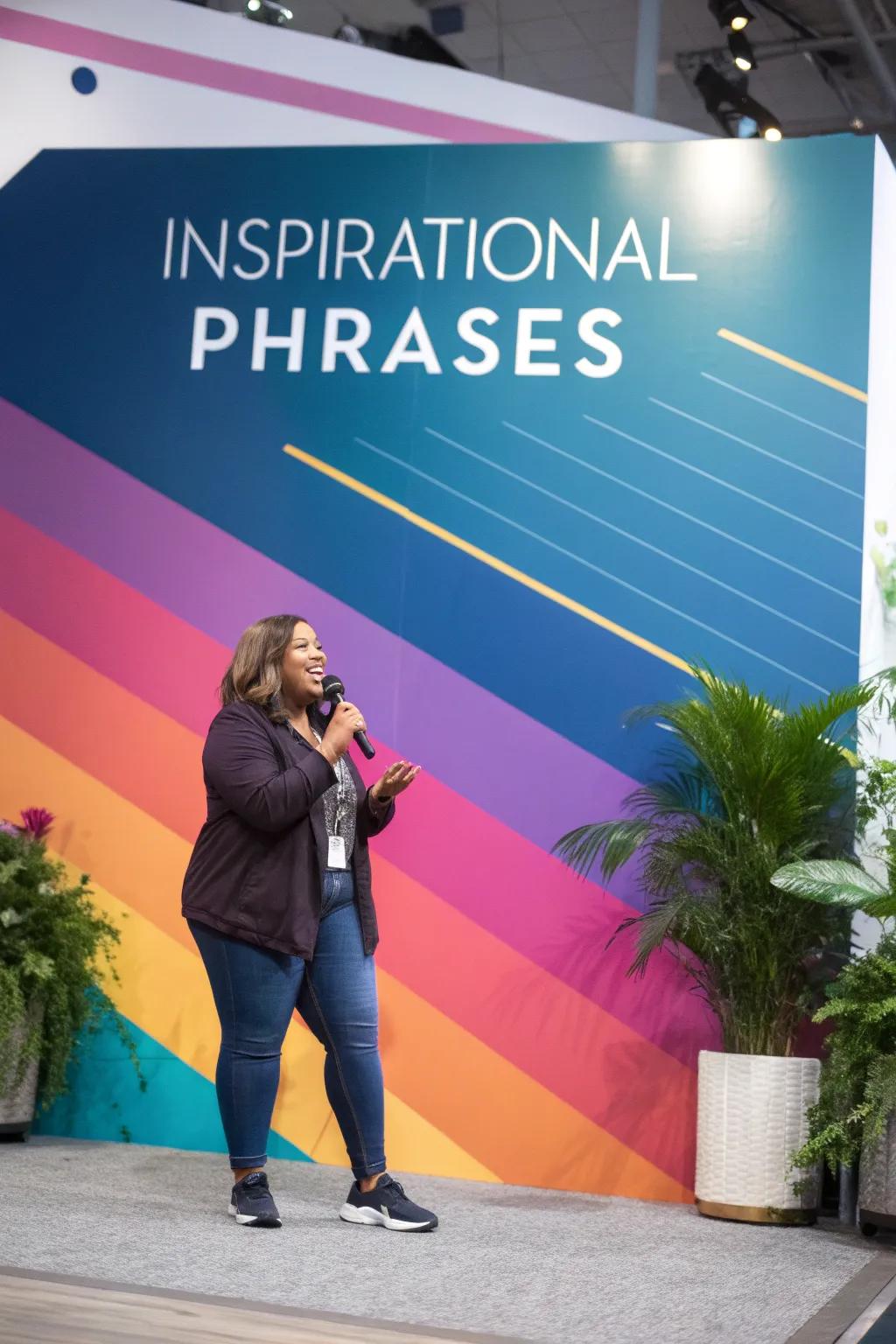 Inspirational text elements infuse positivity into the space.