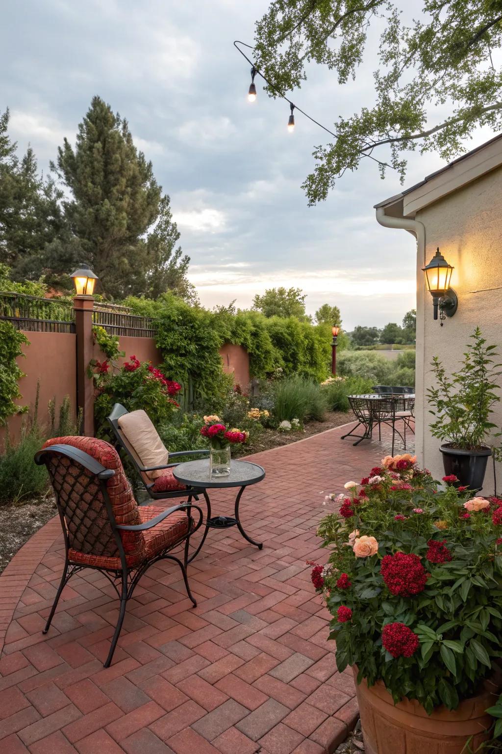 Transform a corner of your patio into a relaxing retreat.