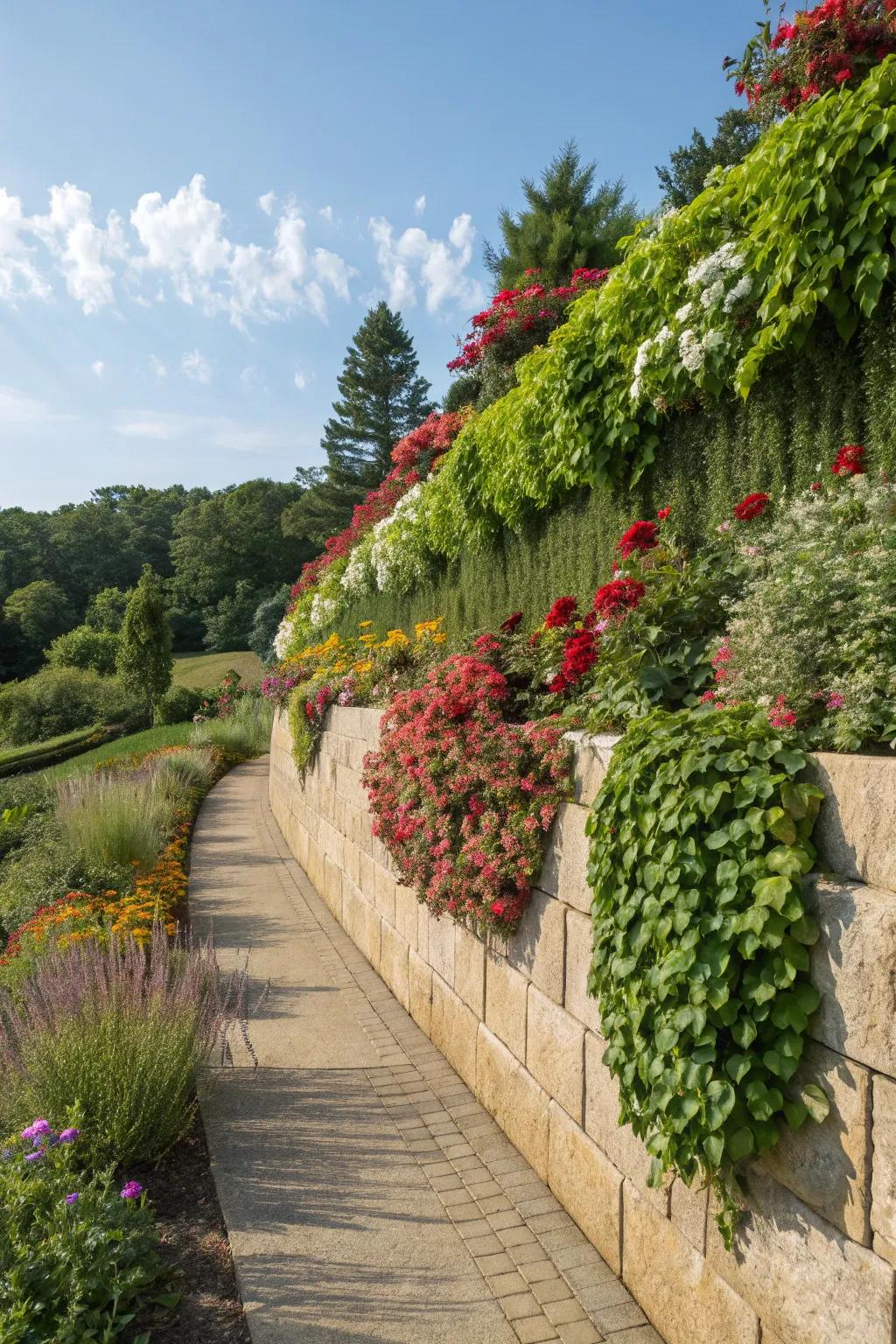 Living walls add greenery and vibrancy to your landscape.